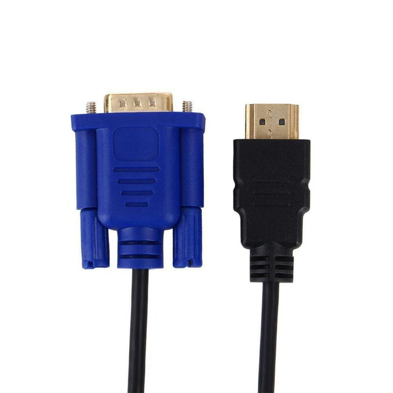 HDMI-متوافق مع كابل تجهيز مرئي 1.8 متر 1080P HDMI-متوافق ذكر إلى VGA ذكر فيديو محول صوت سلك محول لأجهزة الكمبيوتر المحمول
