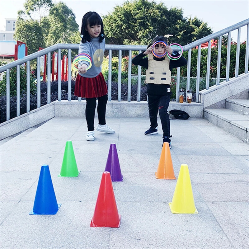 Kinder Spaß Ring werfen Spiel im Freien werfen Kunststoff Kreis Eltern-Kind interaktiver Wettbewerb Kinder Sinn Training