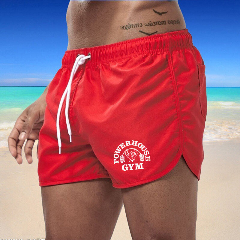 Pantalones cortos deportivos POWERHOUSE para hombre, Shorts de secado rápido, ajustados, para entrenamiento, playa, Verano