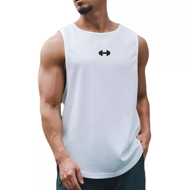 Letna koszulka Top męska odzież treningowa siłownia szybkoschnący szczupłe dopasowanie kulturystyczna koszulki bez rękawów męska kamizelka modna koszykarska