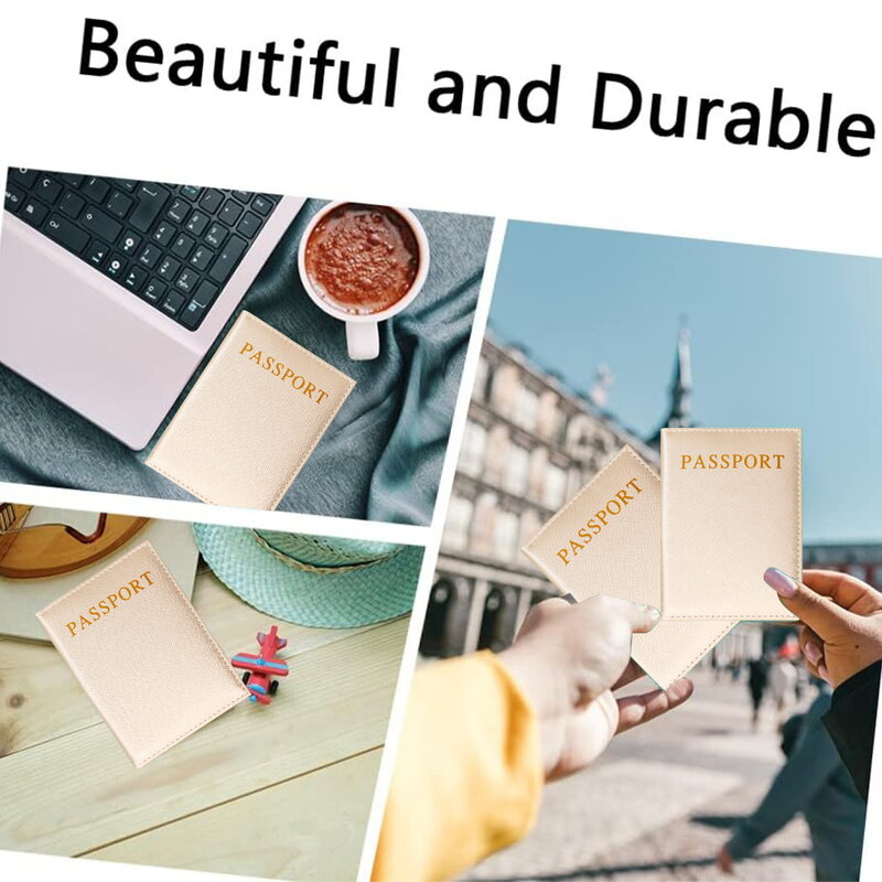 PU Leather Travel Passport Case Holder Multifunctional Travel Credit Card Wallet Print Butterfly Letter Sereis Protector Cover