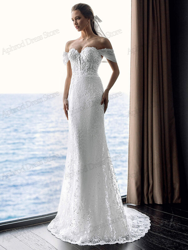 Gorgeous Wedding Dresses Lace Sheath Mermaid Sweetheart Bridal Gowns Floor Length Robes For Formal Party 2024 Vestidos De Novia