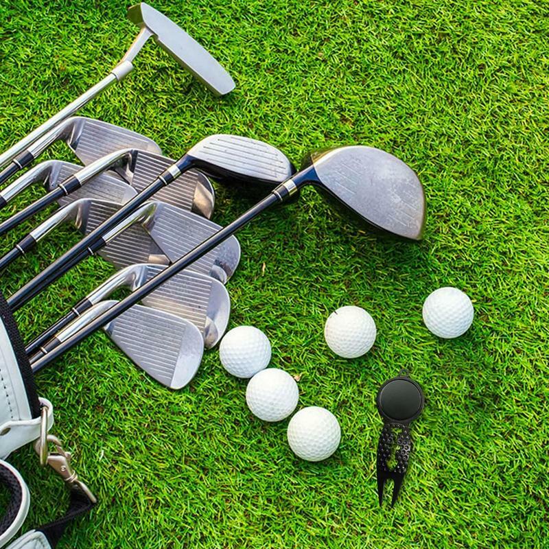 Ball Marker Divot Tool Zink legierung Ball Marker Divot Reparatur werkzeug rostfreies Golf zubehör robust rutsch fest für Club Bracket Golf