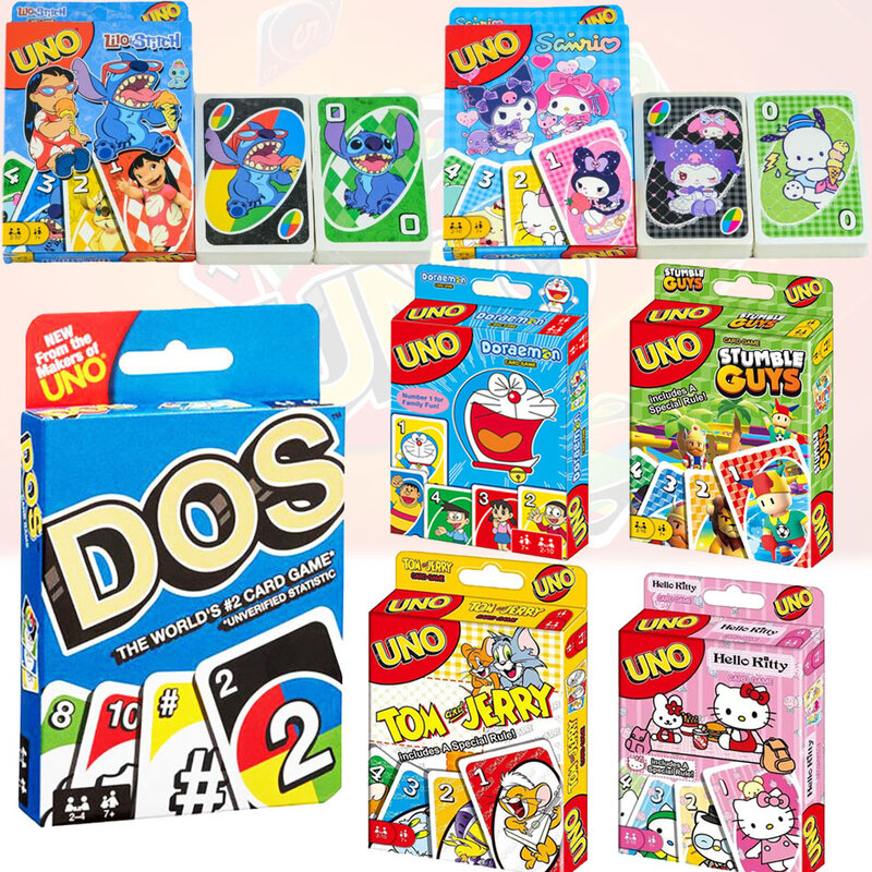 UNO No Mercy Sanrio Tom and Jerry Stitch and   Board Game Anime Cartoon Kawaii Figure  Family Funny Entertainment Cards Game