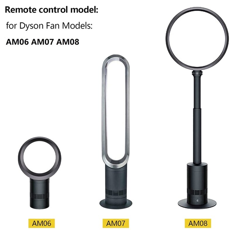 1 peça de controle remoto substituição controle remoto para dyson am06 am07 am08 aquecimento e ventilador refrigeração