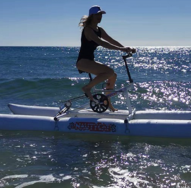 Nowy, podwójny rower wodny z PVC, odporny na wiatr i fale, lekki rower wodny ze stopu aluminium