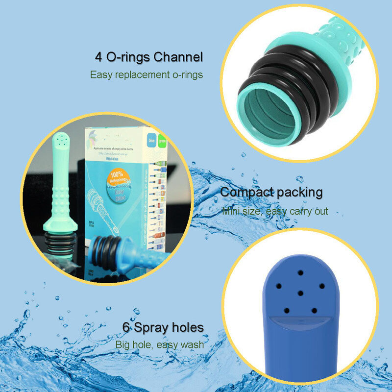 Handhald Portable Peri Bottle Travel Bidet compatibile con 21-25cm bottiglie cura dell'igiene personale Shattaf Water Spray