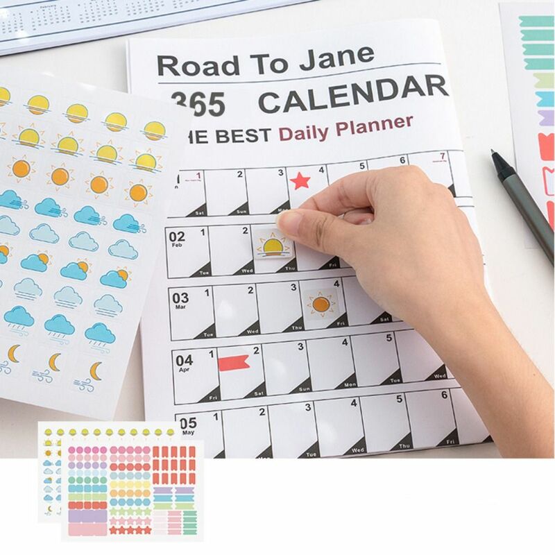 Coroczny planer wiszący na ścianie organizator kalendarza 2024 notatnik Do zrobienia lista harmonogramów rocznego planisty Home Office