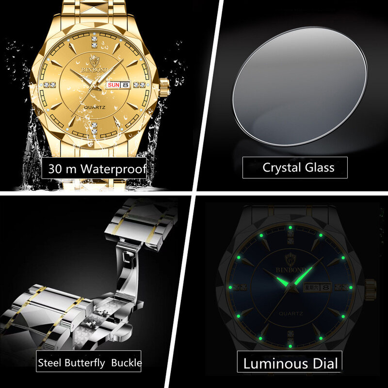 Top Luxury Couple Watch Stainless Steel 30m Waterproof Clock Male Lady Sports Mens Watches Women Quartz Casual Wrist Watch