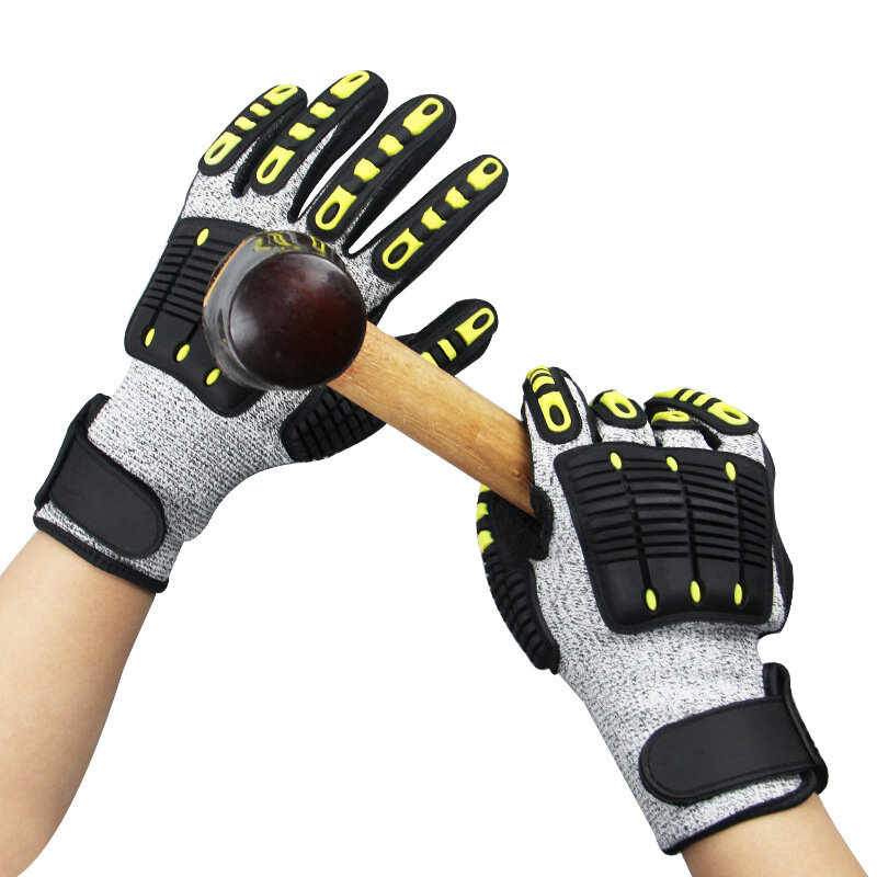 Mechanische tpr Anti-Schneid handschuhe Anti-Vibrations-Anti-Smashing-Antik ollisions handschuhe Outdoor-Radsport-Rettungs schutz handschuhe
