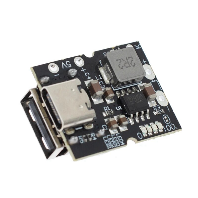 Lithium Battery Charging Protection Board, Step-Up Power Module, Carregador DIY, Easy Install, Type-C USB, Boost Converter, 5V, 2A
