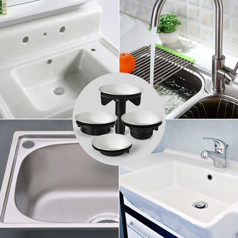 1pc Kitchen Sink Tap Hole Plate Stopper Cover Faucet Hole Cover Stainless Sink Hole Cover Blanking Plug Bathroom Kitchen Gadge