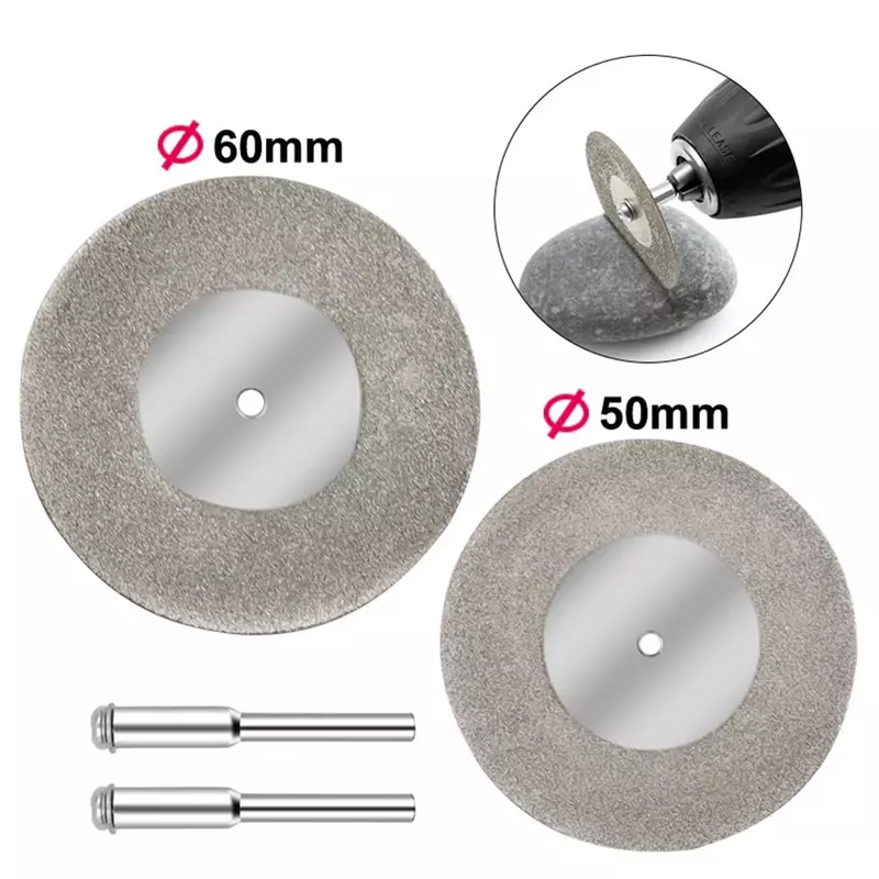 Hardness New Practical Replacement Grinding Disc Cutting Wheel Blade 40/50/60mm Diamond Set Silver Rotary Tool