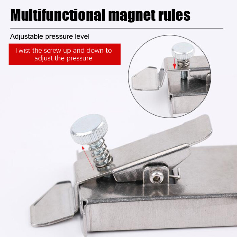 Mesin jahit Magnet, pengukur lokasi Magnet logam Anti keriting tepi, alat bantu rumah tangga, jahitan magnetik