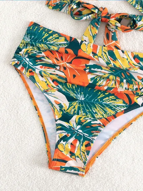 New Women Print Summer Push Up Swimwear High Waist Bikini Set Bathing Suit Beachwear Female Holiday Swimsuit Swimming