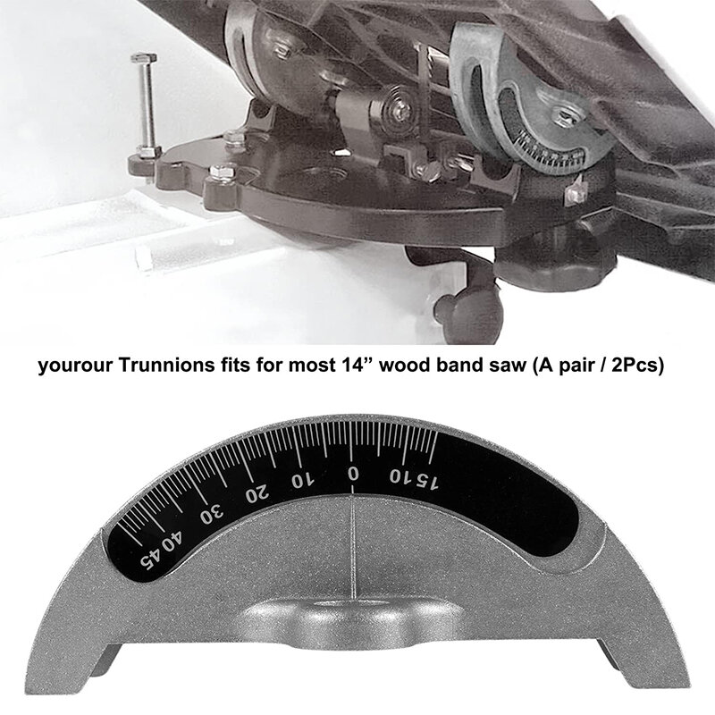 14" Bandsaw Trunnions Fit For Wood Band Saw Aluminum Alloy Made, Replacement for JWBS-14, LBS-60, 426-02-395-0005(a pair / 2Pcs)