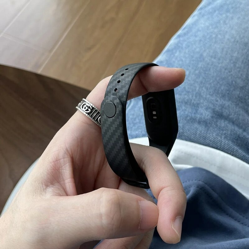 Kohle faser band für Xiaomi Mi Band 7 NFC Armband Smartwatch Miband 5 Silikon Armband Correa Mi Band 4 5 3 6 Zubehör
