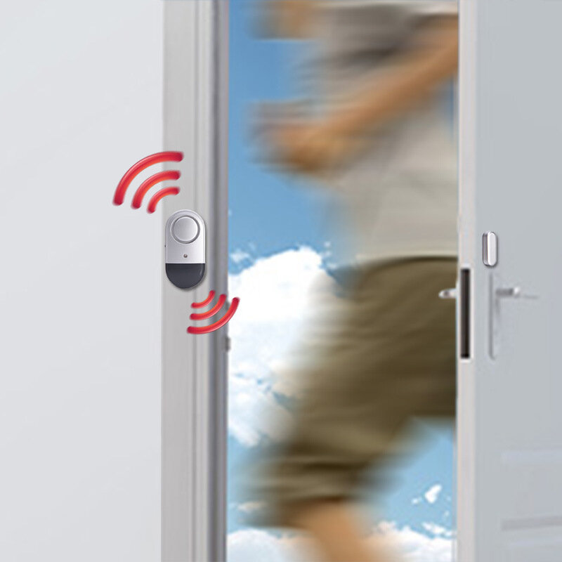 Anti-Theft Wireless Door and Window Magnetic Burglar Alarm Low Voltage Reminder Energy Saving Large Decibel Hotel Security