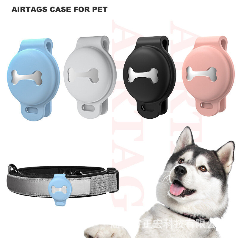 Funda protectora de silicona Airtag para perro, localizador de prevención de pérdida ósea, rastreador de mascotas, novedad de 2021