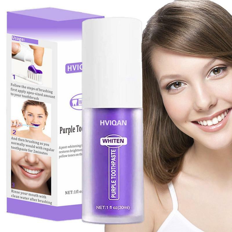 New  Teeth Mousse Instant Whitening Yellow Plaque Removal Smoke Stain Dental Cleaning Color Corrector Oral Hygiene Serum 30ml