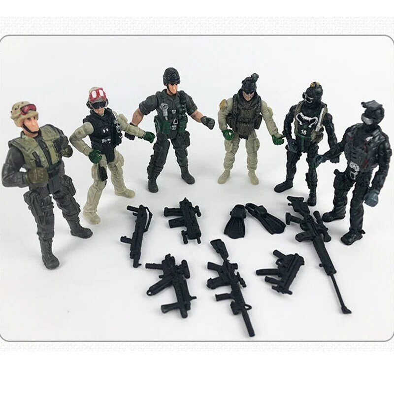 New Soldier Driver 10cm 1/14 Military Movable Figure RC Excavator Cab and  Trailer Truck Military Car Cab Decoration  Model Toys