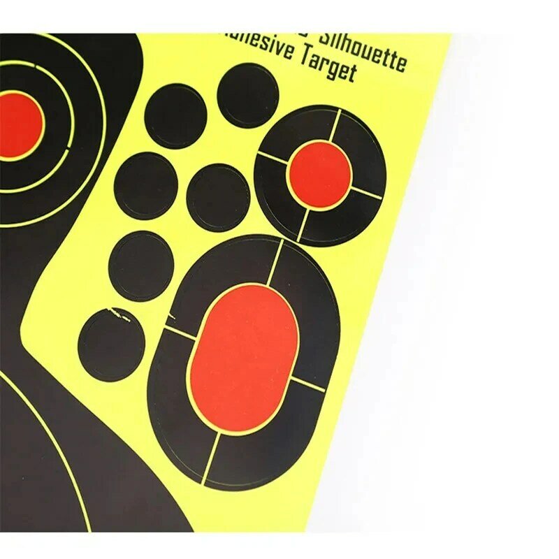 Stiker tembak Target tembak tembak pistol kertas Target tembak hijau berpendar 5 buah stiker senapan tembak tembak flush