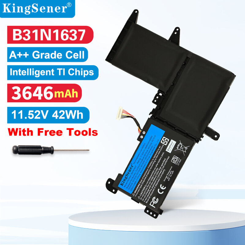 KingSener-Bateria para ASUS, B31N1637, C31N1637, X510, X510UA, X510UF, X510UQ, VivoBook S15, S510UA, S510UQ, S510UN, S510UR, F510UQ