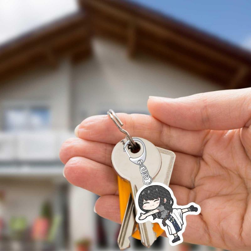 Cute Cartoon Anime Lycoris Recoil Cosplay Acrylic Keychains Nishikigi Chisato Takina Inoue Mizuki Nakahara Fans Gifts Key Ring