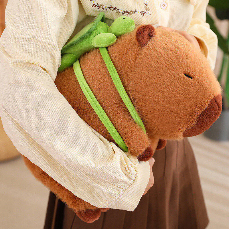 푹신한 Capybara 봉제 인형, 귀여운 Capybara, 거북이 박제 장난감, 어린이 동물, 생일 선물, 집 장식