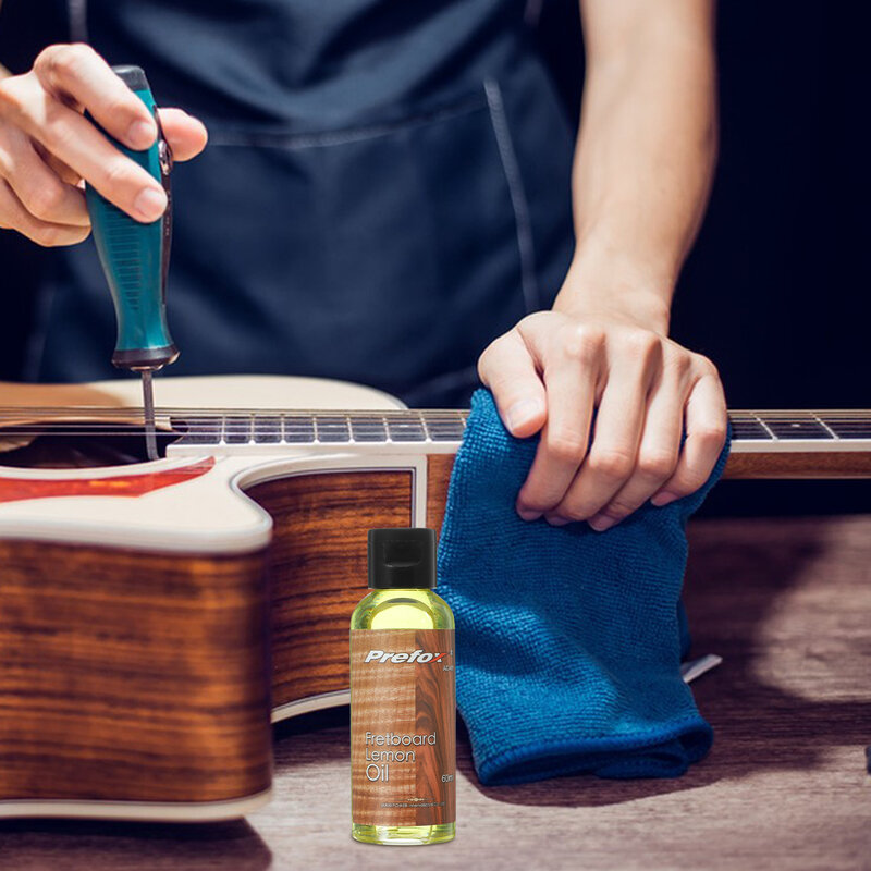 Kit per la cura della chitarra olio per la pulizia lucidante detergente per tutti gli usi lubrificante liquido umidificante tastiera portatile olio di limone Ukulele