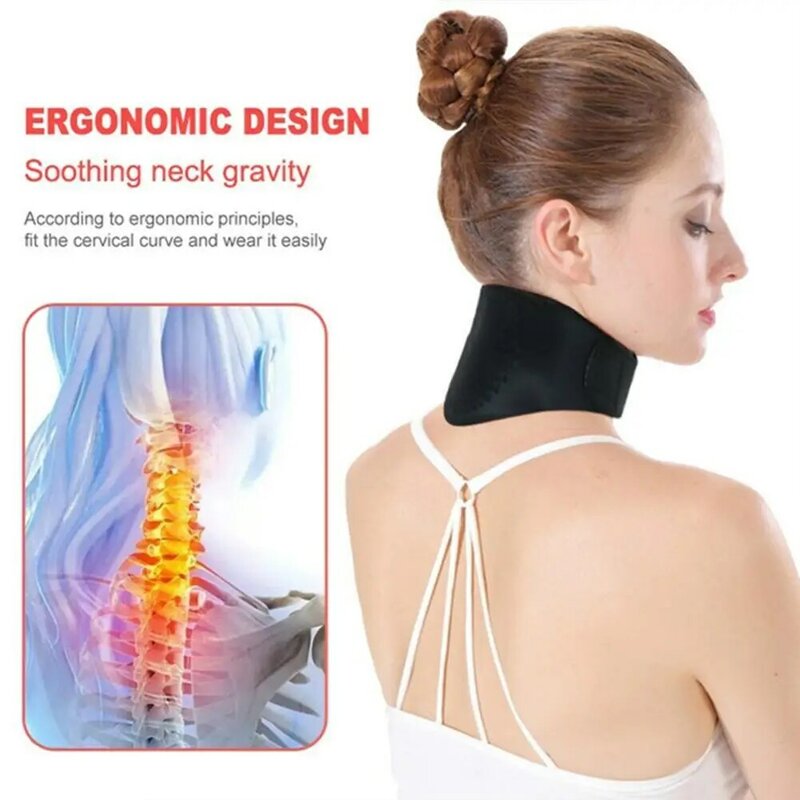 Cintura per il collo tormalina autoriscaldante terapia magnetica cura Wrap Brace Vertebra cervicale cintura per alleviare il collo dolore salute proteggere H6X5