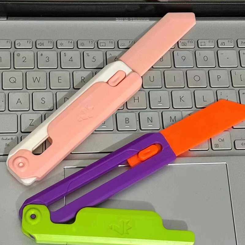 Couteau à radis arc-en-ciel à gravité 3D pour enfants, jouet de décompression, Fidget Push Card, drôle, nouveau