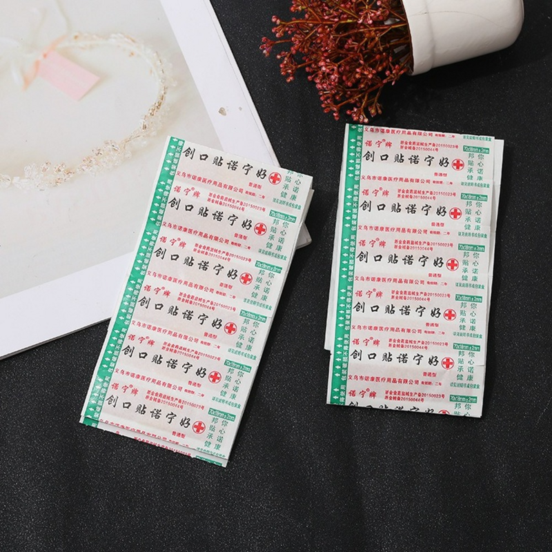 50 teile/paket Erste Hilfe Woundplast Atmungsaktiv Medizinische Klebstoff Bandage Wunde Dressing Band Aid Putze