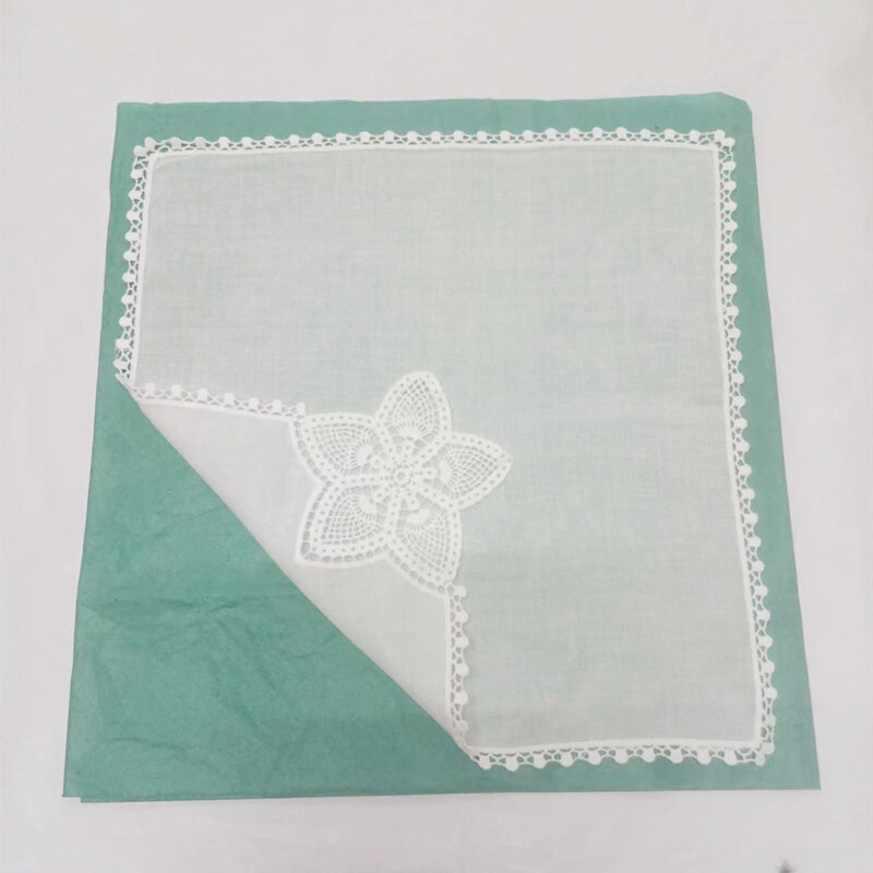 Set von 12 Mode Baumwolle Taschen tücher Hochzeit Taschentuch Taschentuch Vintage Spitze Taschentuch für Braut/Damen