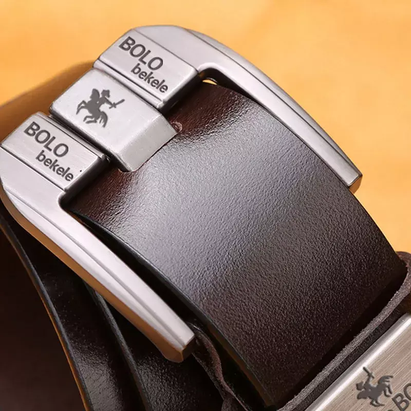 Cinturón de Cuero 100% auténtico para hombre, Correa con hebilla de aleación de alta calidad, de diseñador de marca de lujo, para negocios, 2023 piel de vaca