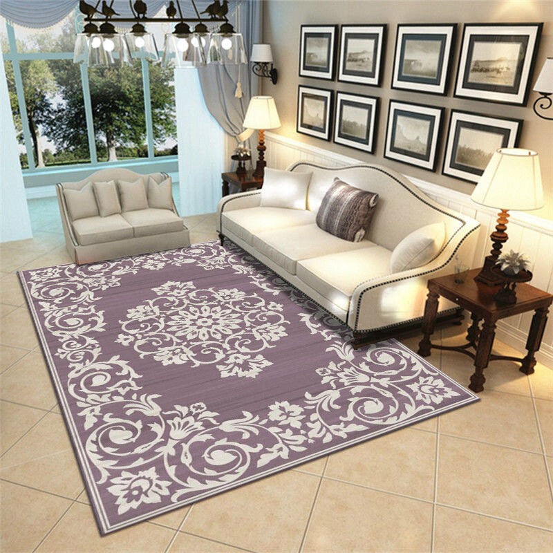 Persian Style Print Carpet For Bedroom Living Room Non-Slip Carpet Blanket Anti-Fouling Absorbent Floor Mat Large Area Full Mat