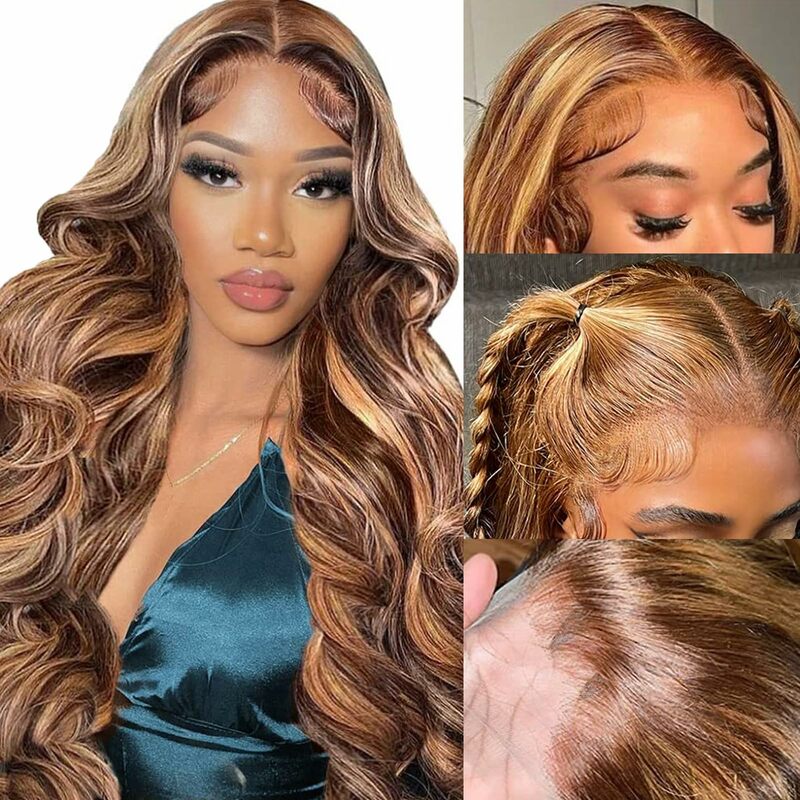 13x4 Hd прозрачные свободные волнистые 30 дюймов цветные Выделенные человеческие волосы парики бразильские безклеевые волнистые передние парики на сетке для женщин