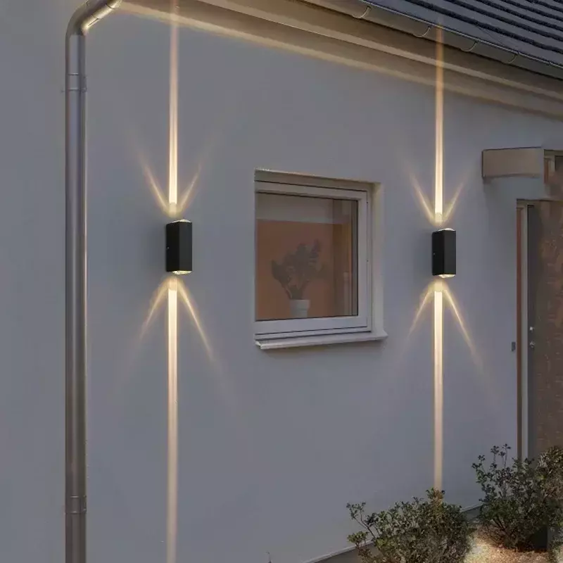 CREE impermeabile esterno ha condotto la luce 3-6W lampada da parete per esterni nero 15 gradi Stretto portico luce