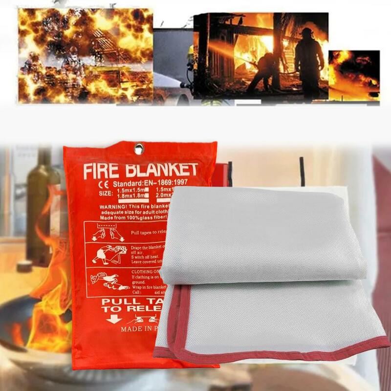 Fire Blanket 1M Fire Flame Retardant Emergency Survival Fire Shelter Escape Blanket Emergency Fire Blanket Fire Extinguisher