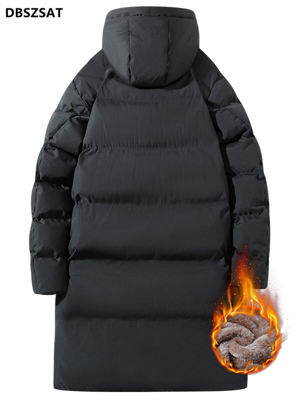 8xl inverno longo parka jaqueta quente forro de lã com capuz blusão casaco grosso algodão acolchoado parkas térmico plus size 8xl