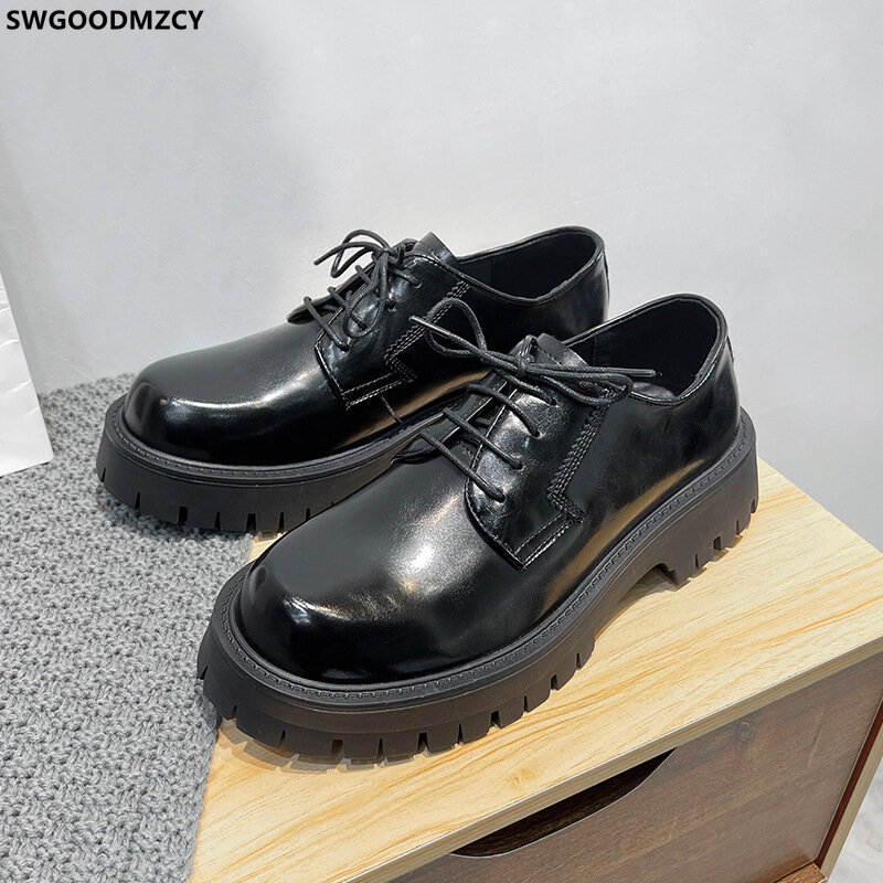 Sapatos Oxford de couro masculino, sapatos casuais de escritório, vestido, 2022