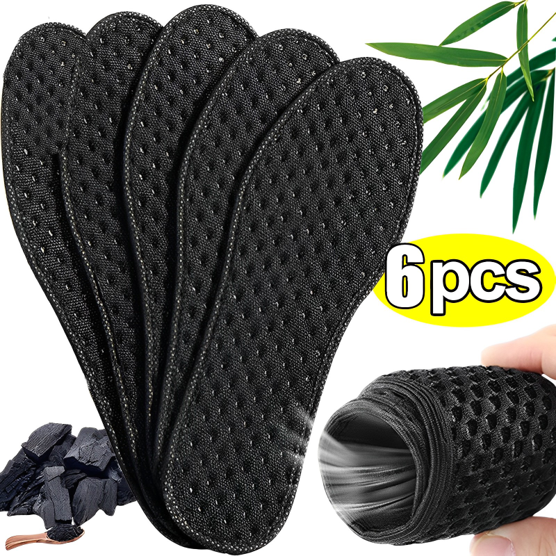Bambu Palmilha Desodorante Palmilhas Malha Respirável Absorver-Sweat Sapato Pads Correndo Esporte Inserir Almofada Peso Leve para Homens Mulheres