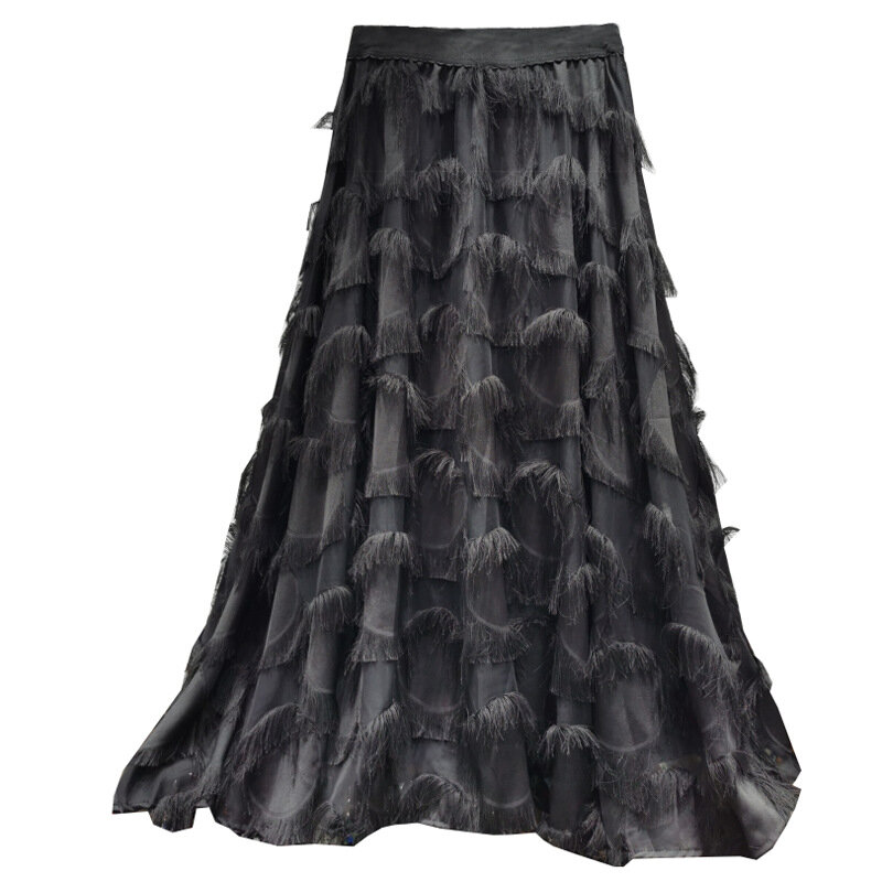 Frauen lässig Tüll Röcke mit Schleife mittellange Länge Tutu Fairy Tiered Rock eine Linie Mesh elastische natürliche Taille Röcke Dating Geschenke