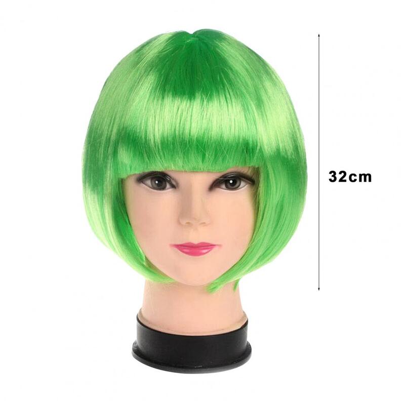 Cosplay Wig Fiber Synthetic Wig Short Bob Wig Straight Hair Golden Pink Red Blue Purple for Women