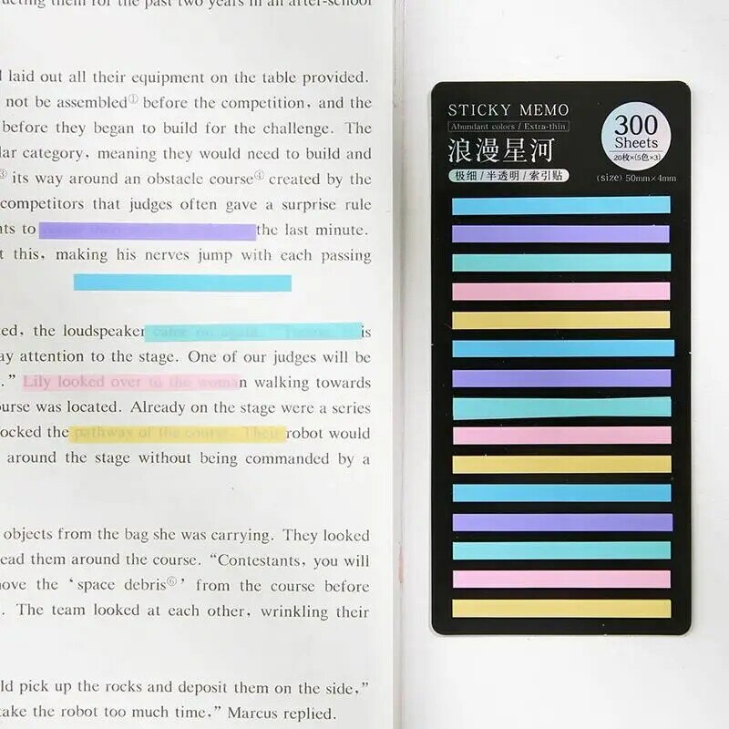 300 Lembar Indeks Warna Pelangi Memo Pad Diposting Itu Catatan Tempel Stiker Kertas Notepad Pembatas Buku Perlengkapan Sekolah Alat Tulis Kawaii