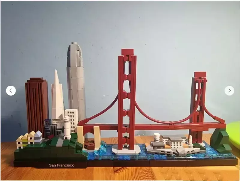2023 스카이라인 시리즈 21043, San Francisco 건축 빌딩 블록, 성인용 벽돌 장난감, 어린이 아트 홈 데코 선물