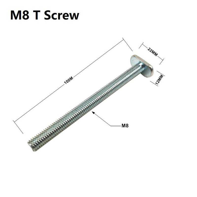 Accesorios de riel deslizador de ranura en T, plantilla de pista en T, mejora tu mesa de carpintería con accesorios deslizantes de pista M8 T de larga duración