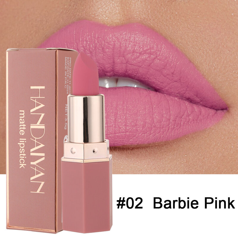 HANDAIYAN lipstik Kecantikan Matte 6 warna, Lip Gloss Balm Balm 24 jam tahan air pengiriman gratis riasan