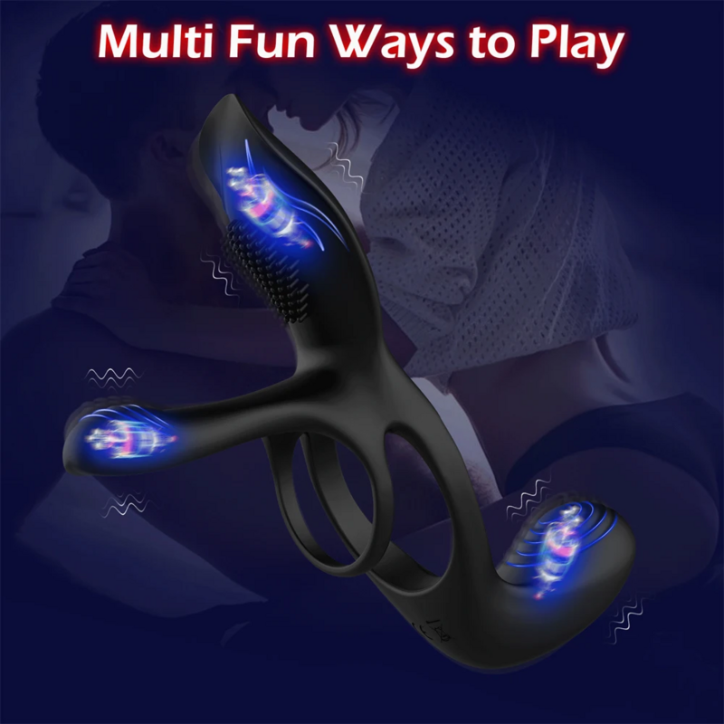 Vibrating Cock Ring Sex Toys Penis Sleeve Sucking Stimulator Ejaculation Delay Remote Control G-spot Adult Goods For Couples