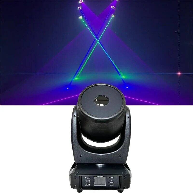 Good Effect 3000mw RGB Full Color Laser Moving Head Light With Led Marquee Strip Beam Line Scan DMX 512 For Club DIsco Party